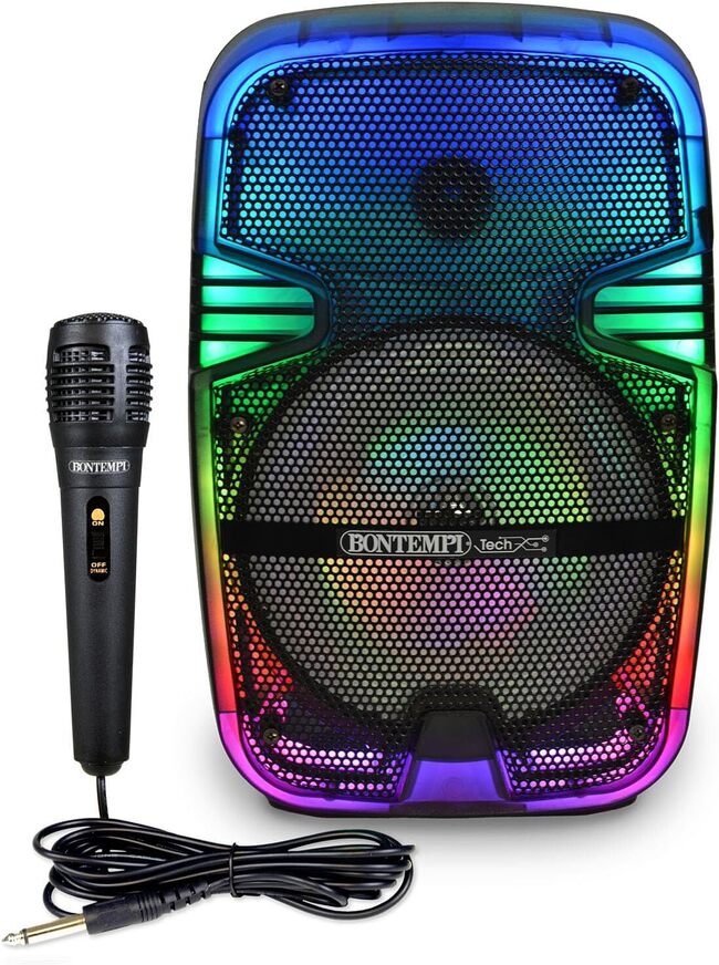 Bontempi Wireless Speaker With Dynamic Microphone And RGB Lights - 491060