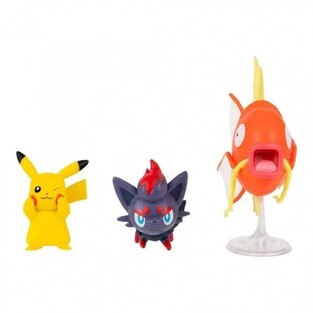 Pokemon 3 Battle Figures Pack Pikachu, Zorua & Magikarp - PKW4090