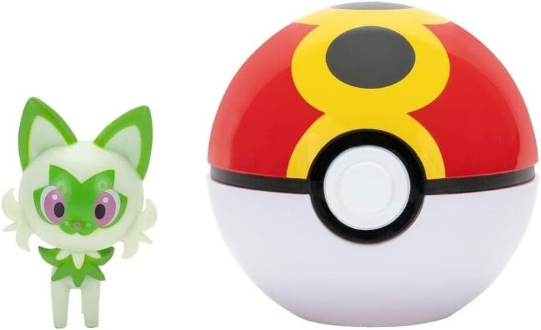Pokemon Φιγούρα Clip 'N' Go Sprigatito με Poke Ball - PKW4151