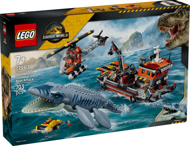 LEGO Jurassic World Mosasaurus Dinosaur Boat Attack - 77983 