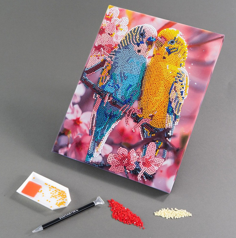Nice Group Diamantiny Parrots Καμβάς Diamond Painting Kit - GRAF96579
